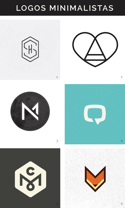 Logotipos minimalistas Hello! Creatividad