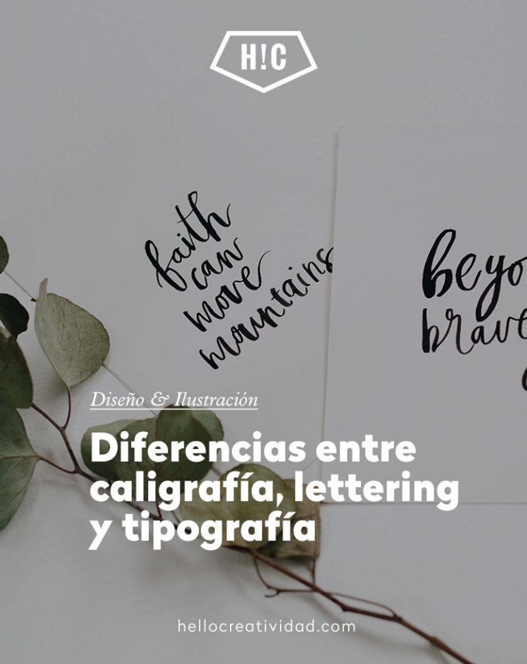 Imagen portada Diferencias entre caligrafía, lettering y tipografía